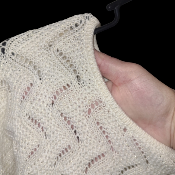 Oversized Sweater white with gold highlights xl - Picture 4 of 6